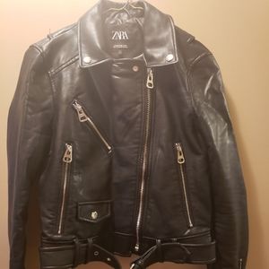 Zara faux leather jacket